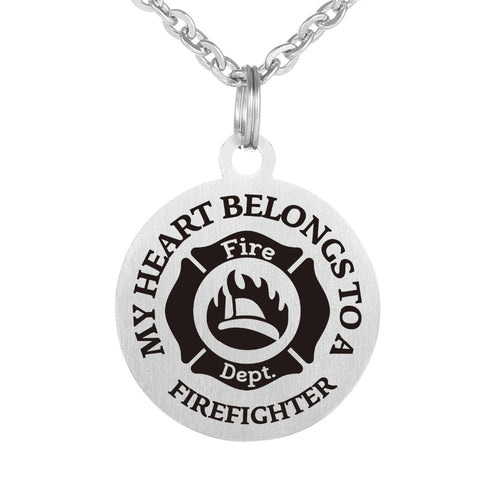 Belongs to a FireFighter Necklace
