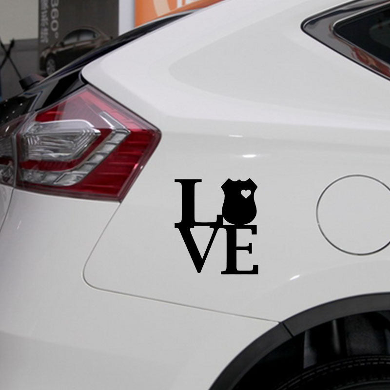 Love Police Shield Vinyl Sticker