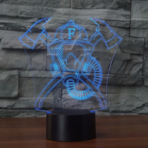 Acrylic Firefighter USB Nightlight