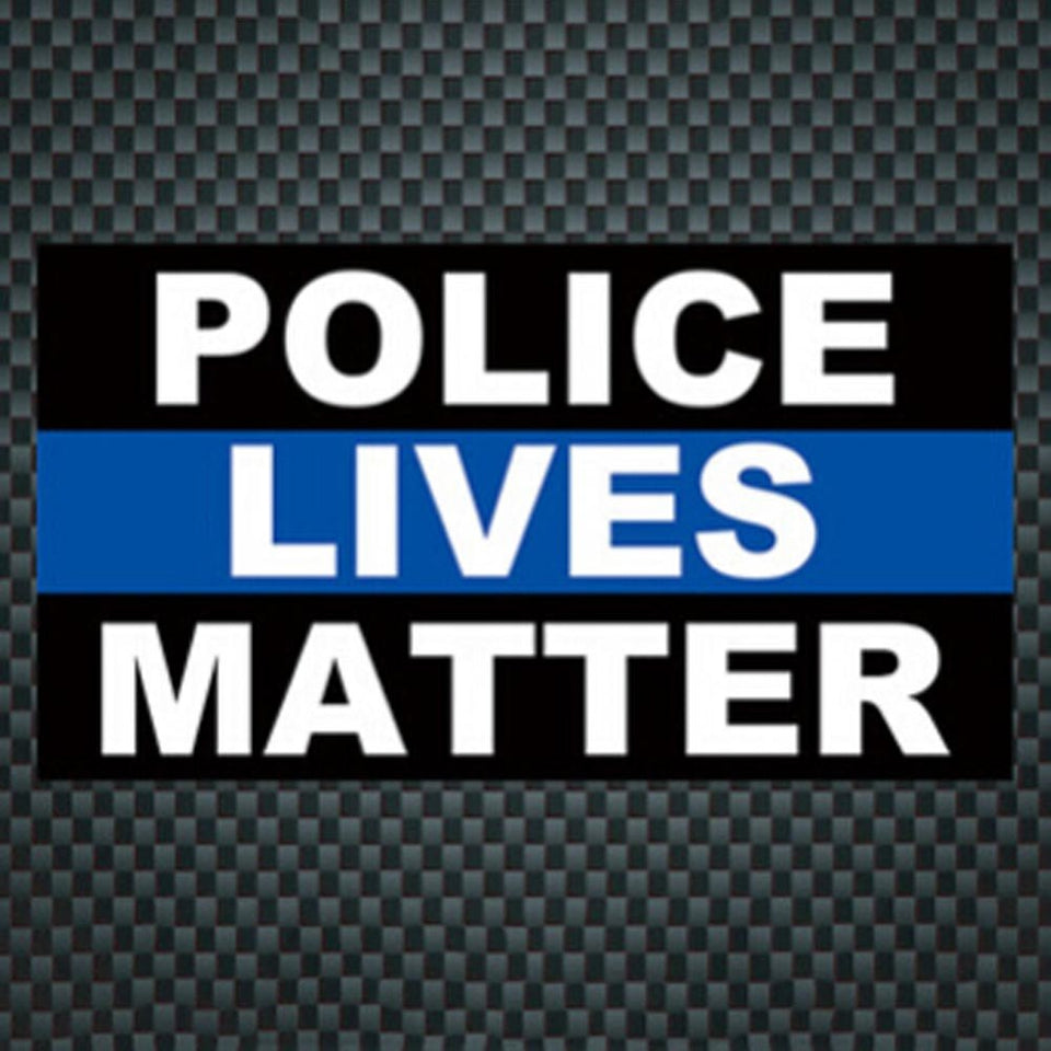 Black White and Blue Police Lives Matters Vinyl Sticker