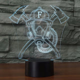 Acrylic Firefighter USB Nightlight