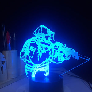Acrylic Army Soldier USB Nightlight