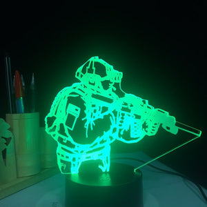 Acrylic Army Soldier USB Nightlight