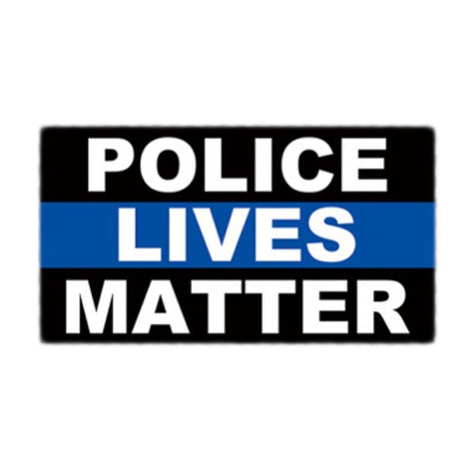 Black White and Blue Police Lives Matters Vinyl Sticker