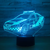 Acrylic Police Car USB Nightlight