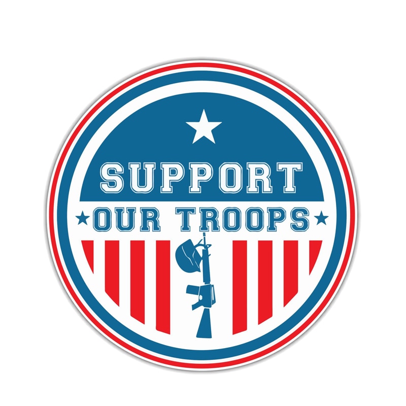 Support Our Troops PVC Sticker